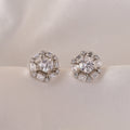 Swarovski Halo Silver Studs
