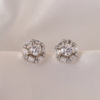 Swarovski Halo Silver Studs