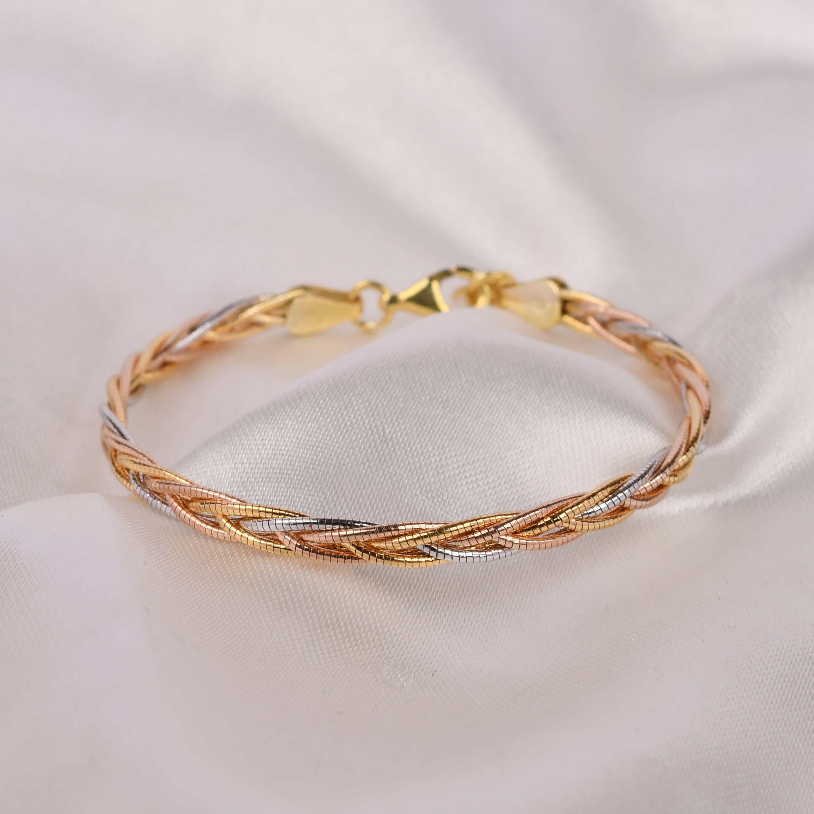 Triple Tone Twist Bracelet