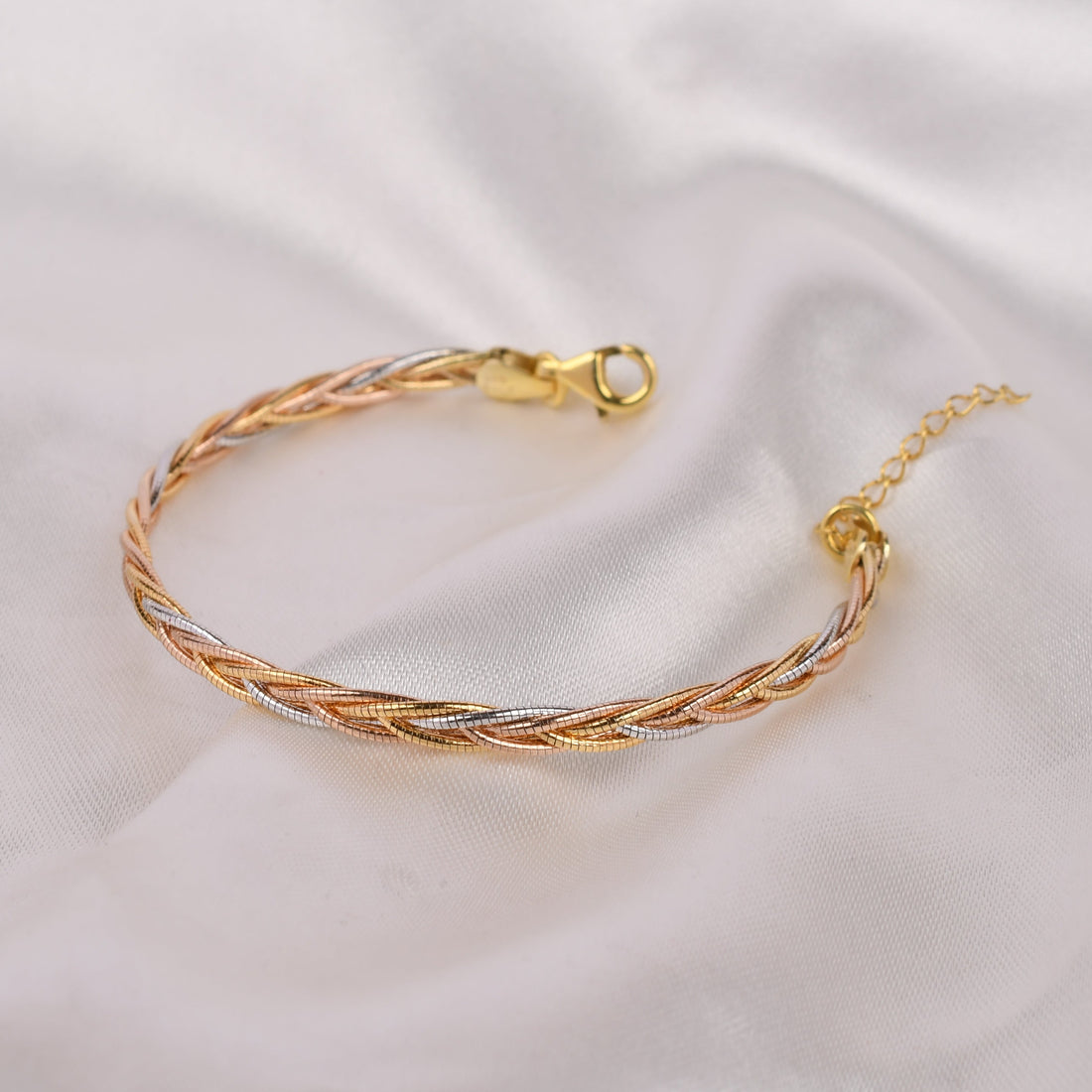 Triple Tone Twist Bracelet