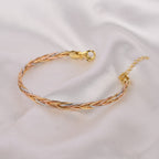 Triple Tone Twist Bracelet