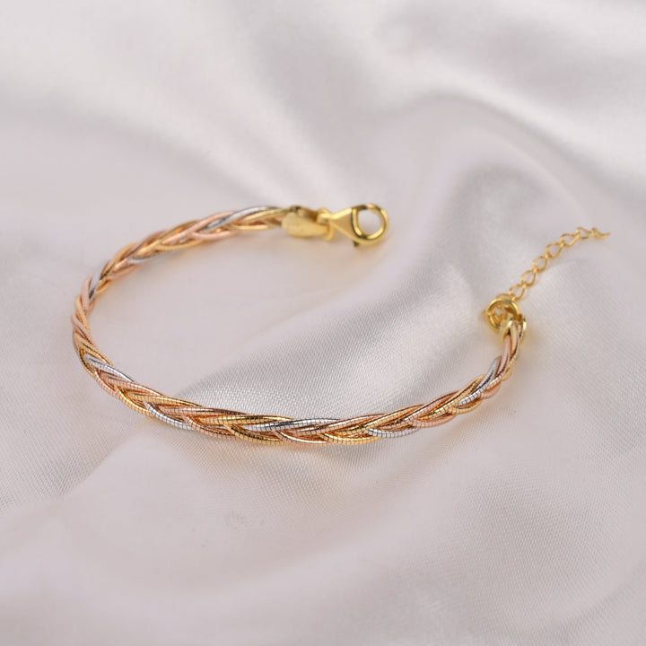 Triple Tone Twist Bracelet