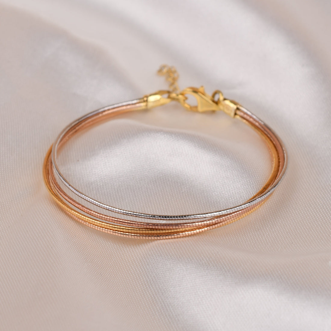 Triple Tone Layer Bracelet