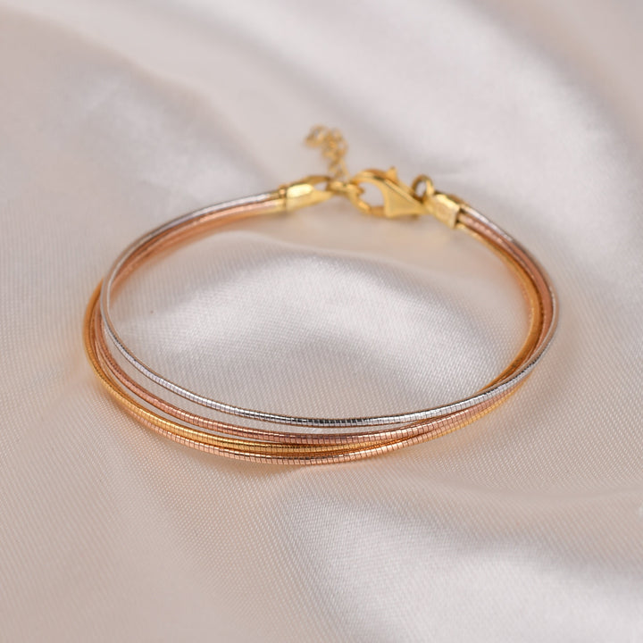 Triple Tone Layer Bracelet