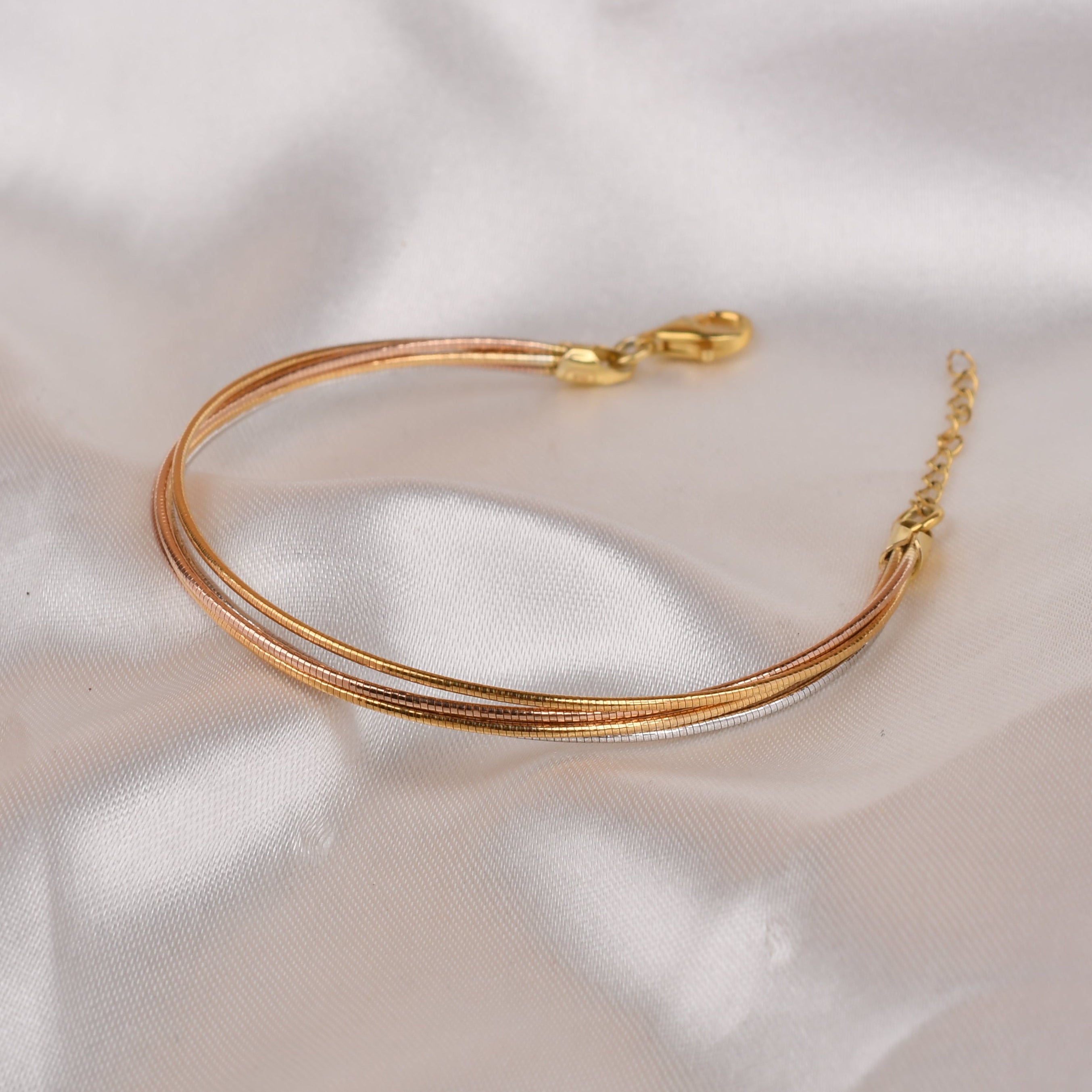 Triple Tone Layer Bracelet