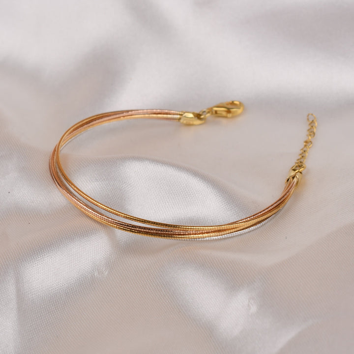 Triple Tone Layer Bracelet