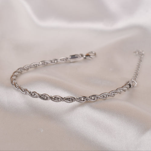 Classic Silver Twist Bracelet