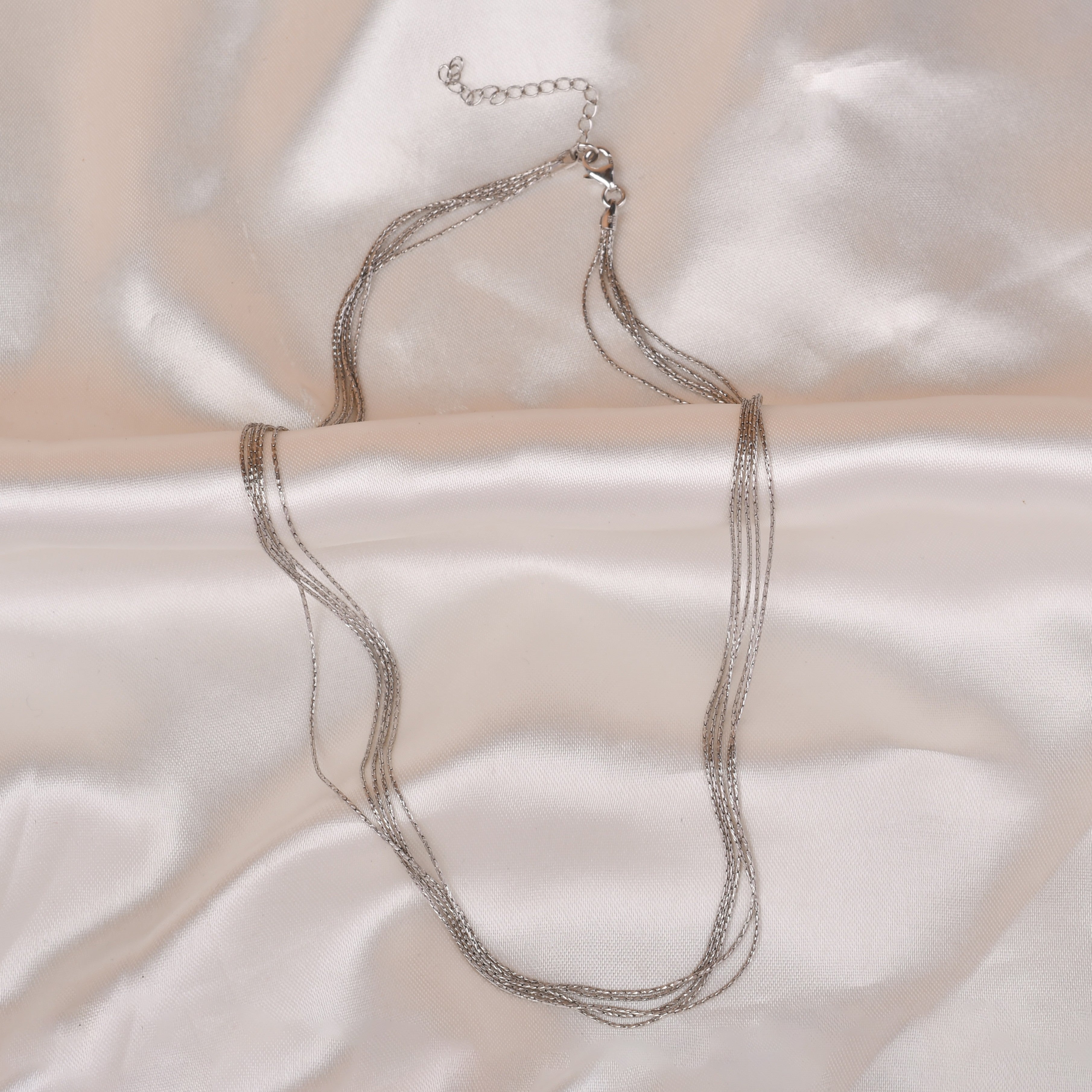 Multi Line 925 Silver Chain (Silver Tone)
