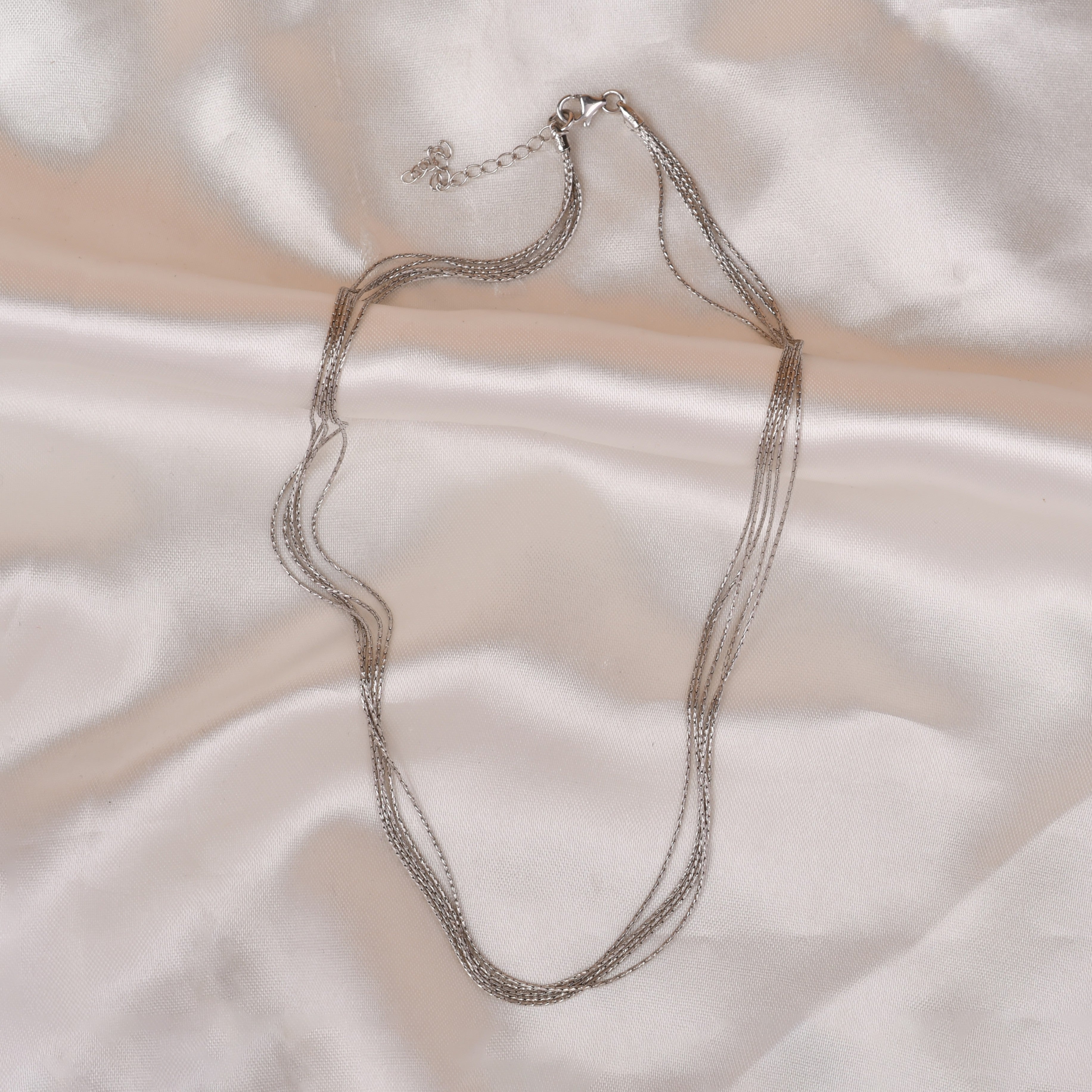 Multi Line 925 Silver Chain (Silver Tone)