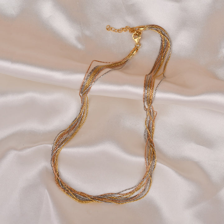 Triple Tone Multi Line 925 Silver Chain