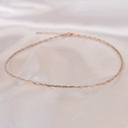 Dual Tone Twist 925 Silver Chain