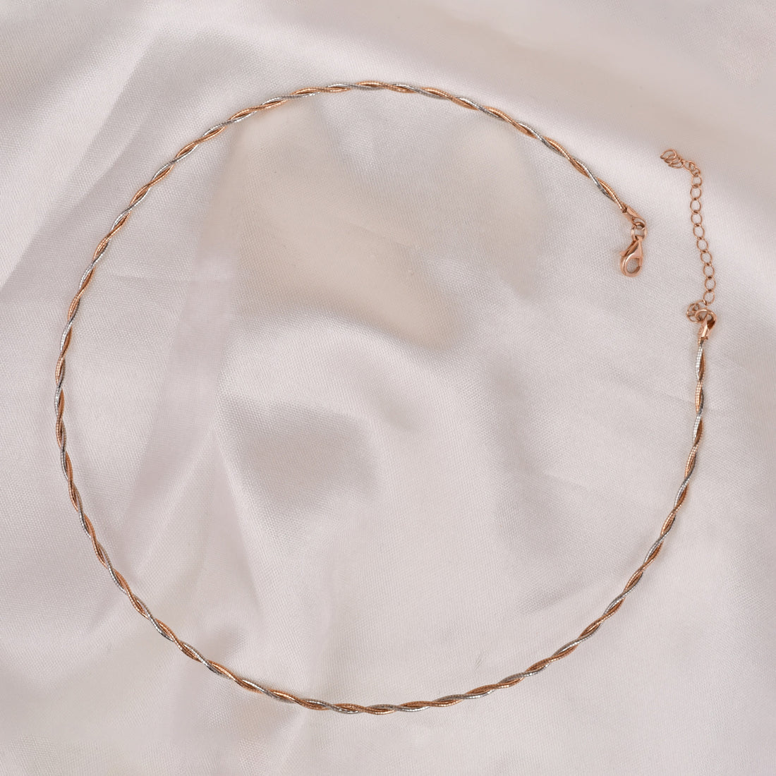 Dual Tone Twist 925 Silver Chain