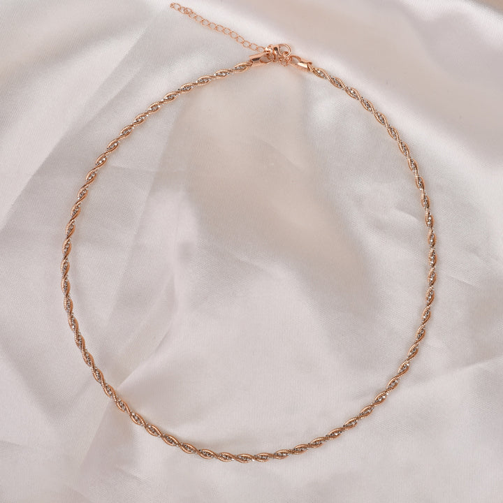 Dual Tone Weave 925 Silver Chain