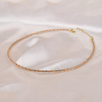 Triple Tone Twist 925 Silver Chain
