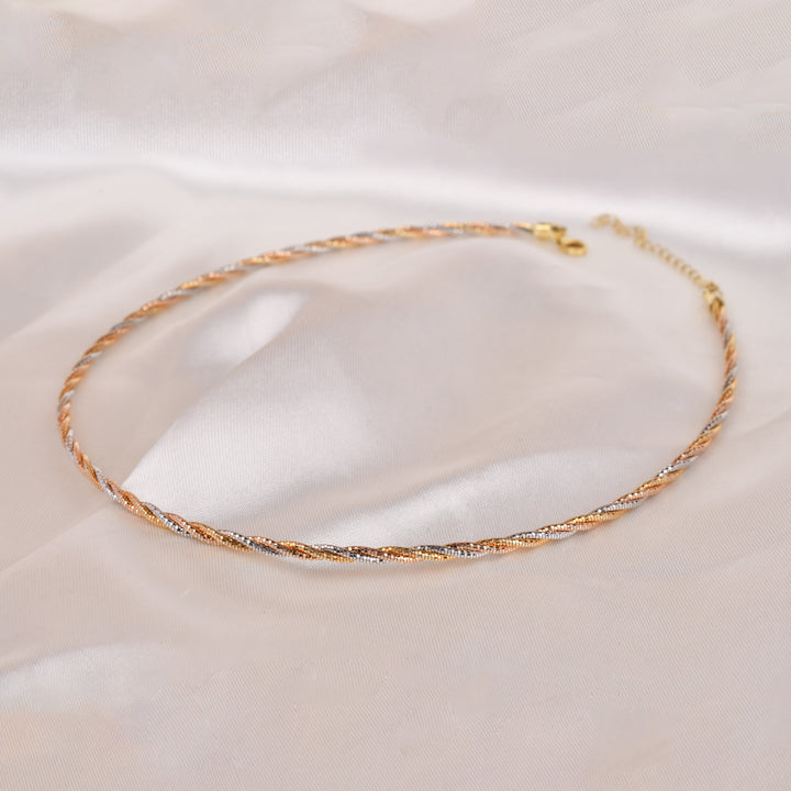 Triple Tone Twist 925 Silver Chain