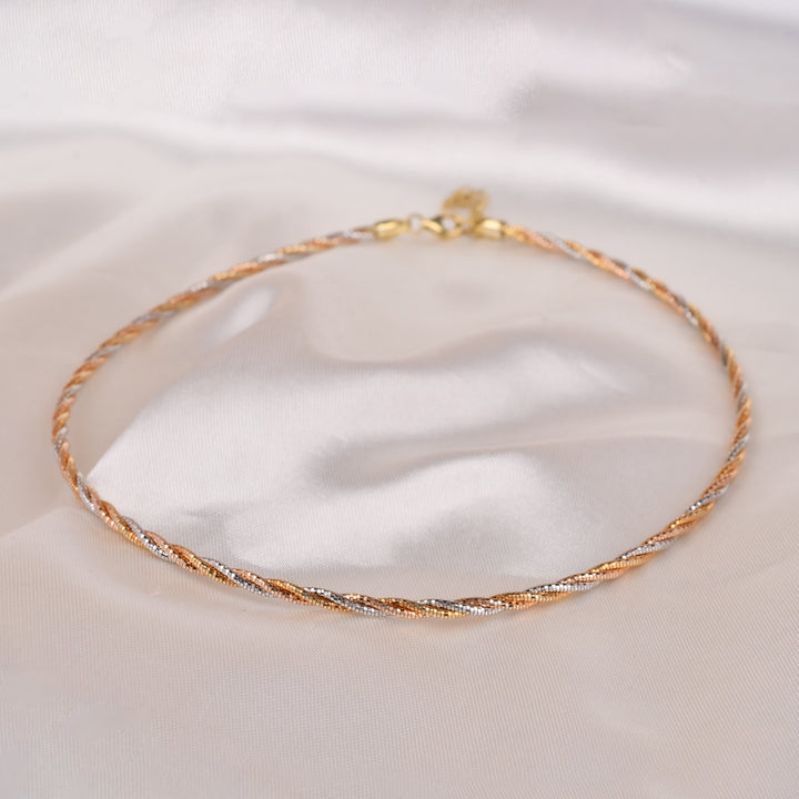 Triple Tone Twist 925 Silver Chain