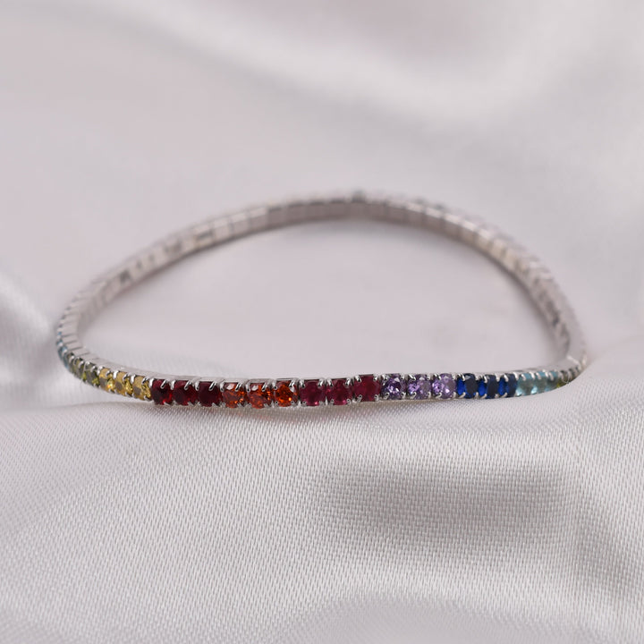 Rainbow Tennis Bracelet