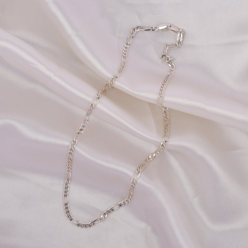 925 Sterling Silver Figaro Chain for Men