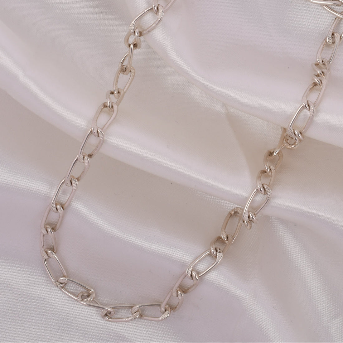925 Sterling Silver Elongated Link Chain for Men