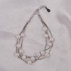 Triple Line Pearl Bracelet