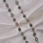 Antique Finish 925 Silver Anklet Pair