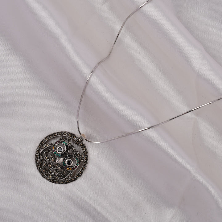 925 Sterling Silver Owl Pendant