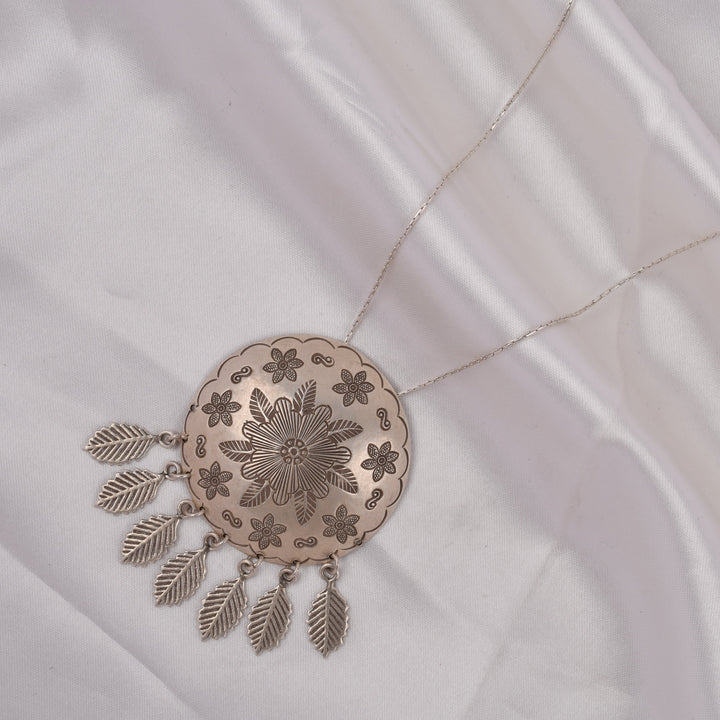 Floral Leaf 925 Silver Pendant