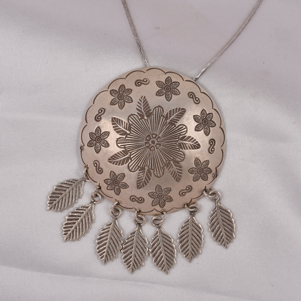 Floral Leaf 925 Silver Pendant