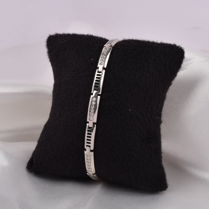 925 Silver Men's Geometric Link Bracelet