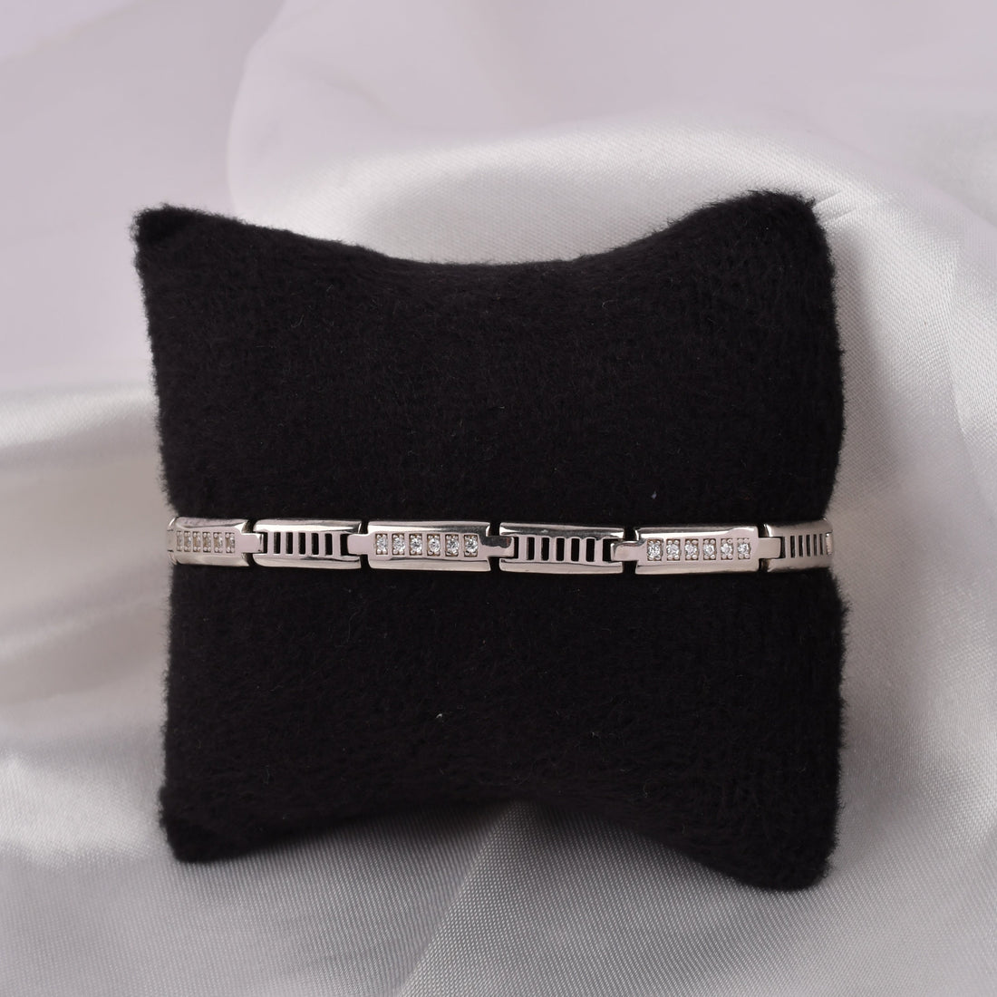 925 Silver Men's Geometric Link Bracelet