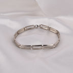 925 Silver Men's Geometric Link Bracelet