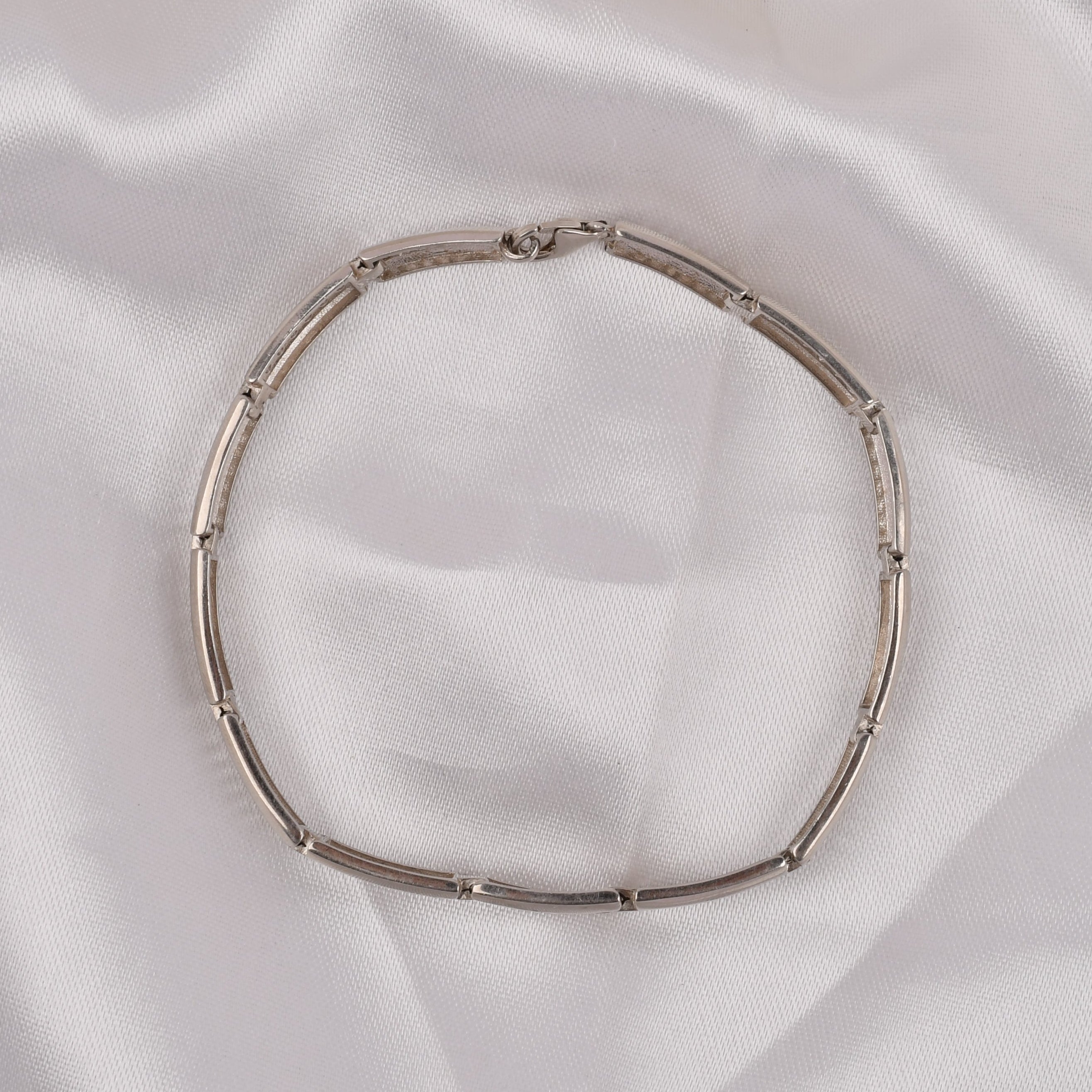 925 Silver Men's Geometric Link Bracelet