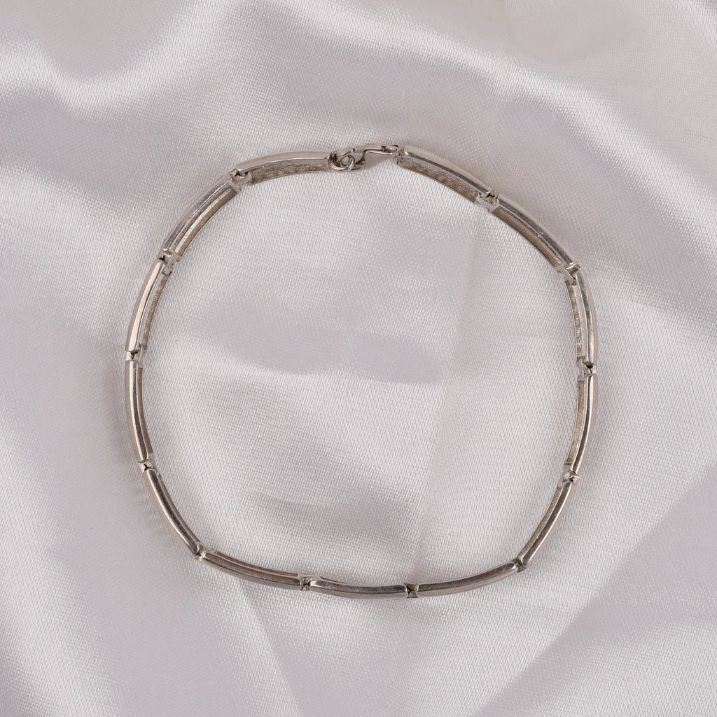 925 Silver Men's Geometric Link Bracelet
