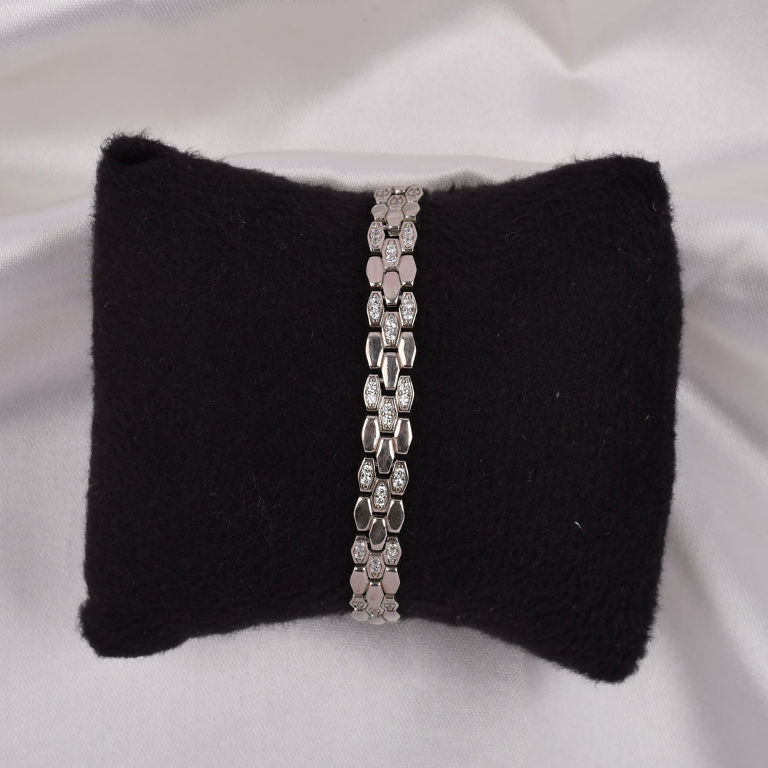 925 Silver Hexagon Link Bracelet for Men