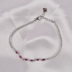 Ruby Wave Tennis Bracelet