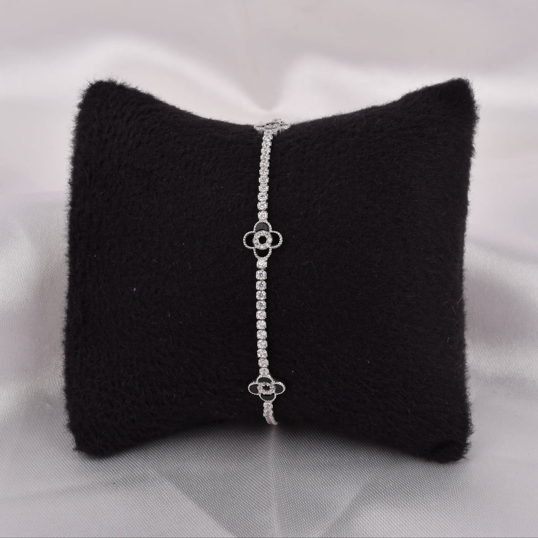 Clover 925 Silver Tennis Bracelet