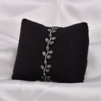 Marquise Leaf Link Silver Bracelet