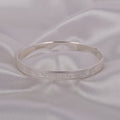 Greek Line 925 Silver Kada for Men