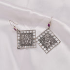 Classic Floral Grid Earrings