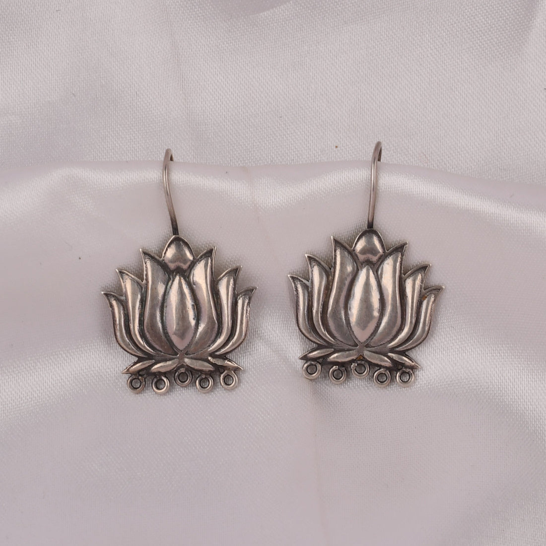 925 Silver Lotus Earrings