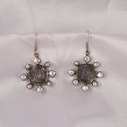 Vintage Coin Pearl 925 Silver Earrings