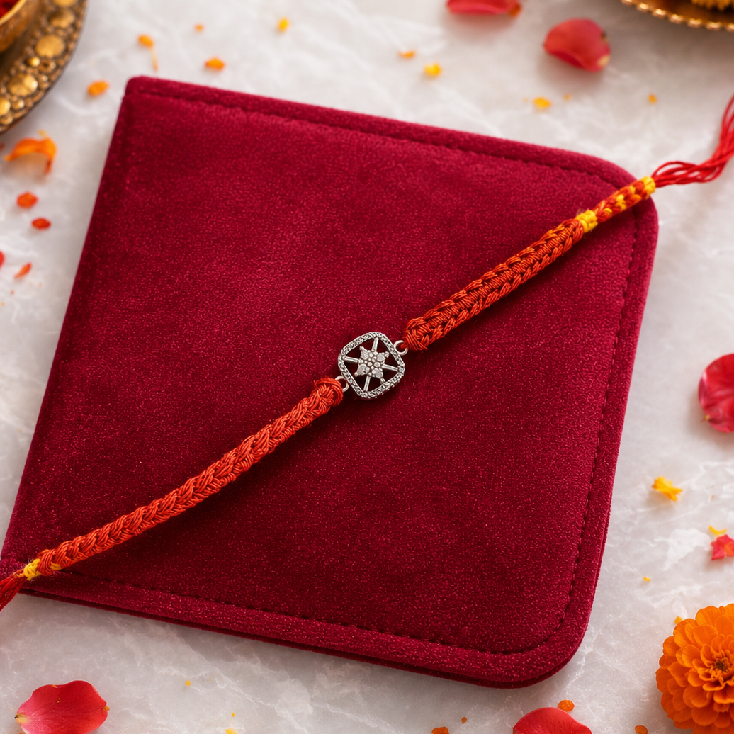 925 silver star rakhi