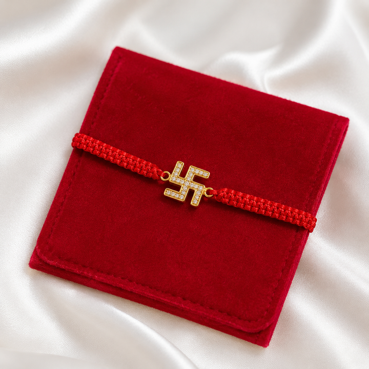 925 Silver Swastik Rakhi