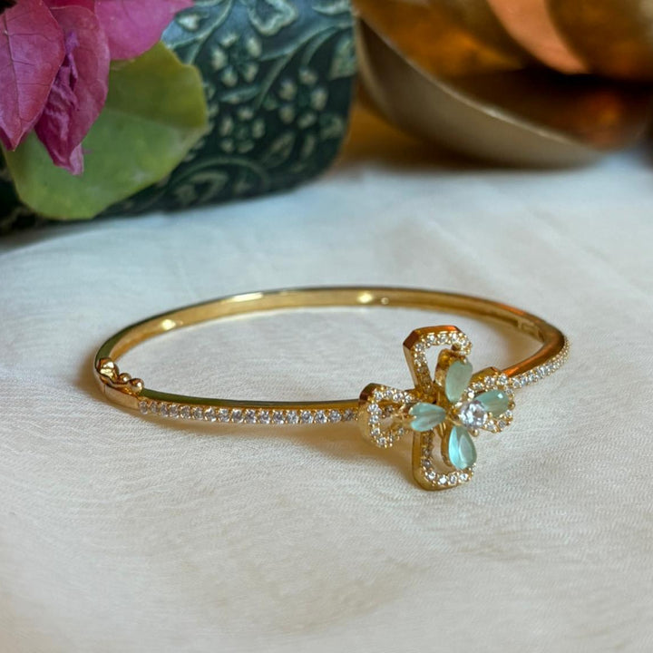 Aqua Bloom 925 Silver Bangle