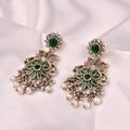 Emerald Mayur Pearl Drop Earrings