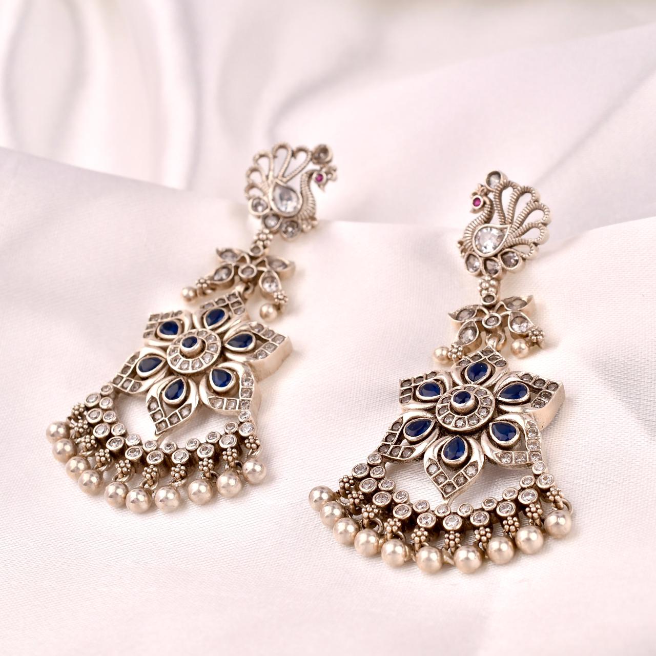 Peacock Chandbali Earrings