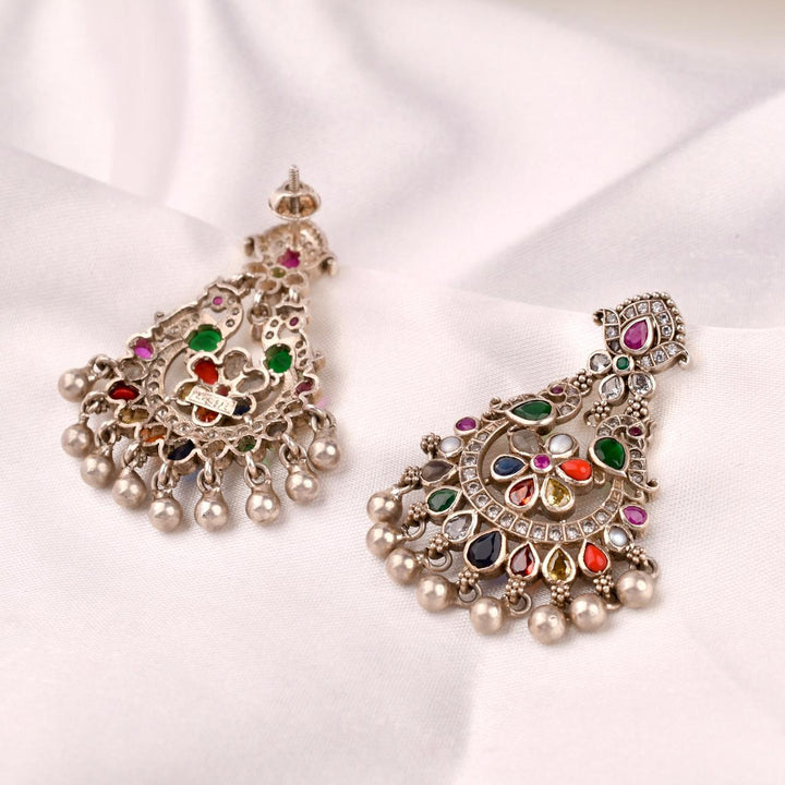 Meher Chandbali 925 Silver Earrings