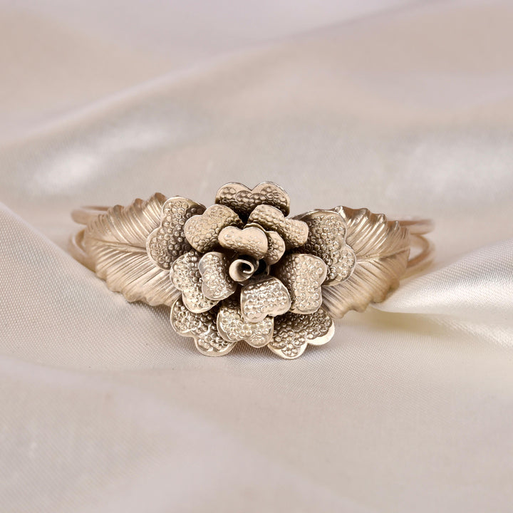 Petal Cluster Silver Bangle