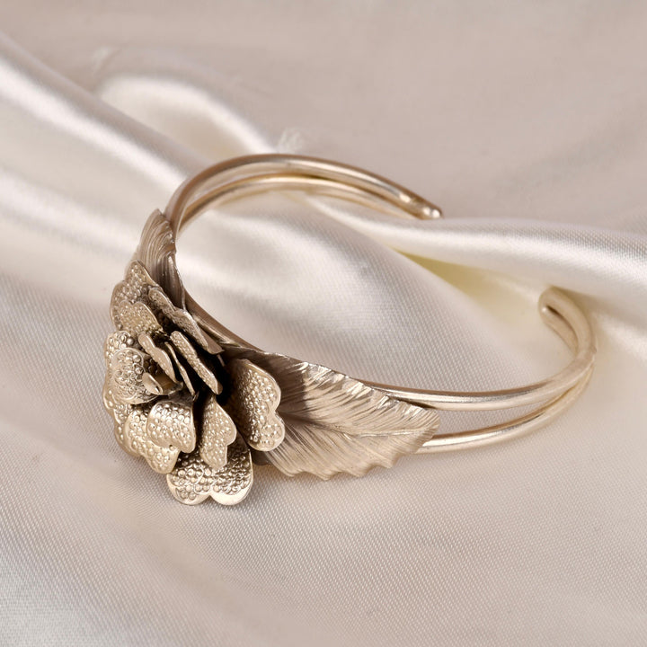 Petal Cluster Silver Bangle
