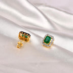 Emerald Frame Studs